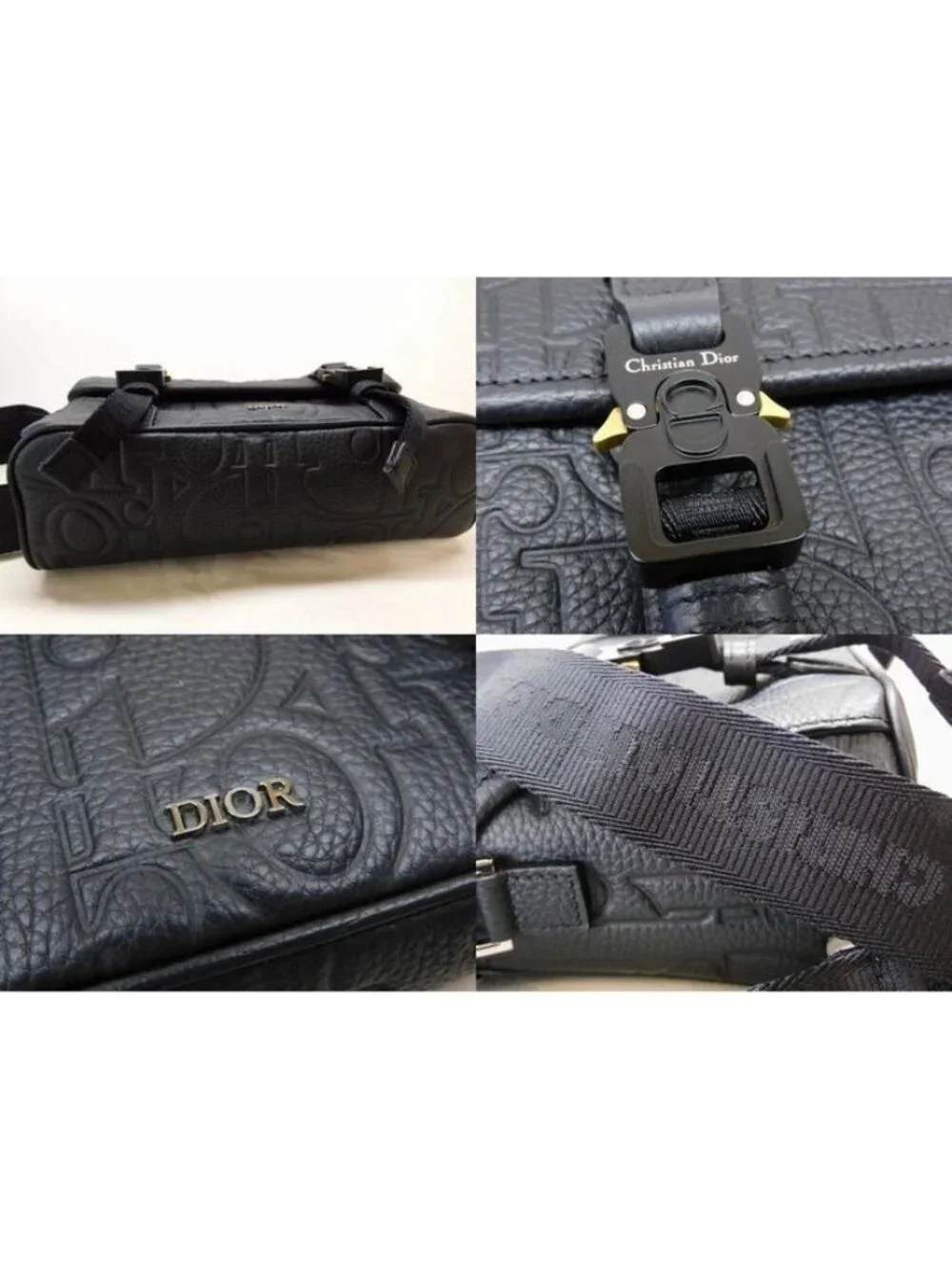 Dior Hit the Road Leather Shoulder Bag Black